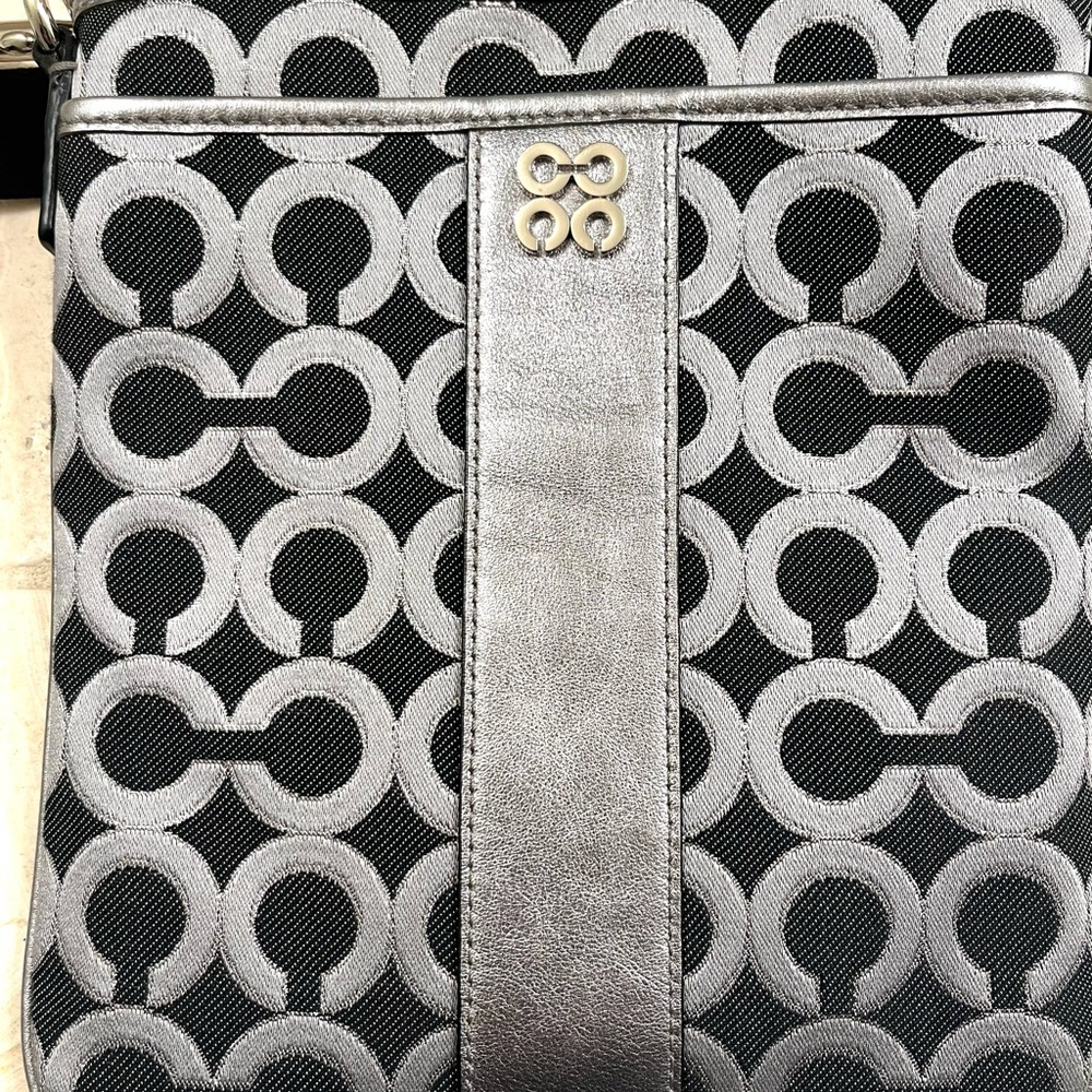Coach Black and Silver Bag with Tag - Picture 2 of 10